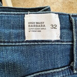 Hudson Barba Blue Ankle Cropped Jeans High Waist